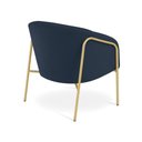 Ver imagem 7 de Poltrona Sala Industrial Alta Dourado Kit 2 Stella Suede Azul M D03 - D’Rossi