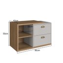 Ver imagem 5 de Gabinete Banheiro Suspenso 80cm Helena 2 Gavetas Mel/arenas Bl8240