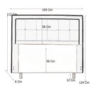 Ver imagem 3 de Cabeceira Cama Box King Grecia 195 Cm Suede Cinza - MV Estofados Shop