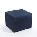 Ver imagem 3 de Poltrona Orion com Puff Quasar Suede Azul Marinho Aradecor