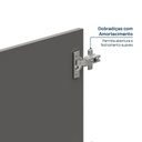 Ver imagem 4 de Porta para Módulo 44,5x119,5cm Linha Frame Grafite Yescasa