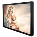 Ver imagem 5 de Quadro Decorativo Santa Maria e o Menino Jesus em Moldura Caixa Tacolado Moldura Trad 1cm Branca com