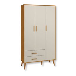 Quarto de Bebê Berço + Cômoda + Guarda Roupa Isis:areia Madeira - 6