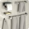 Kit Acessórios Para Banheiro Inox 5 Peças ELG - 1