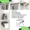 Ver imagem 2 de Kit Acessórios Para Banheiro Inox 5 Peças ELG