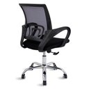 Ver imagem 3 de Cadeira De Escritório Secretária Base Preta Com Rodinha Preta