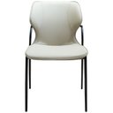 Ver imagem 2 de Kit 2 Cadeiras Dolce Domann Design Assento e Encosto em PU Off White e Base Aço Pintura Madeira