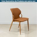 Ver imagem 6 de Kit 2 Cadeiras Dolce Domann Design Assento e Encosto em PU Off White e Base Aço Pintura Madeira