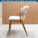 Ver imagem 7 de Kit 2 Cadeiras Dolce Domann Design Assento e Encosto em PU Off White e Base Aço Pintura Madeira