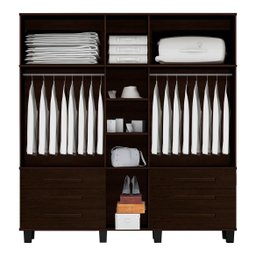 Roupeiro Triplex Guarda Roupas Roma Casal 11 Portas Capucino SAO MIGUEL - 2