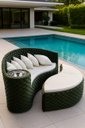 Ver imagem 1 de Chaise Lua Verde Musgo Maria Deccor