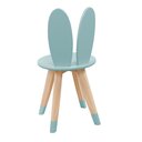 Ver imagem 2 de Cadeira Infantil Coelho Tampo Mdf Pés Pinus Resistente:menta