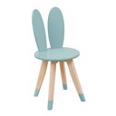 Ver imagem 3 de Cadeira Infantil Coelho Tampo Mdf Pés Pinus Resistente:menta