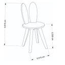 Ver imagem 4 de Cadeira Infantil Coelho Tampo Mdf Pés Pinus Resistente:menta