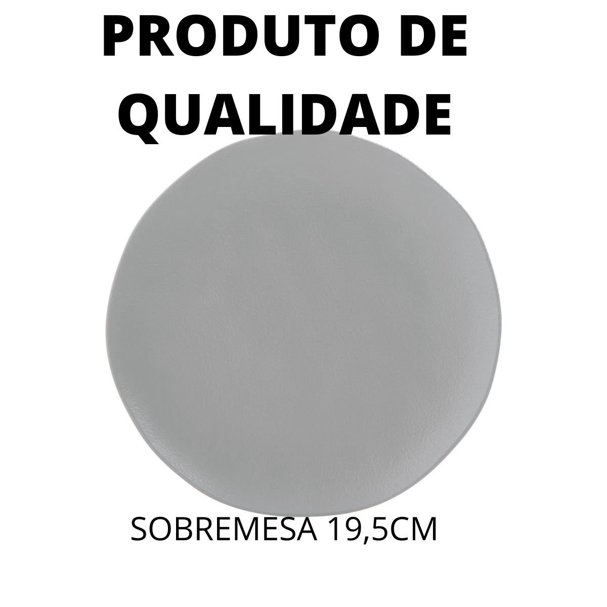 Prato Sobremesa Preto Orgânico Stoneware Porto Brasil 6 Unidades - 2