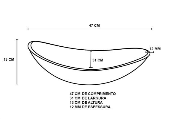 Combo 2 em 1 - Cuba de Vidro Oval 47cm Pisa + Válvula Beirute-Verde - 3