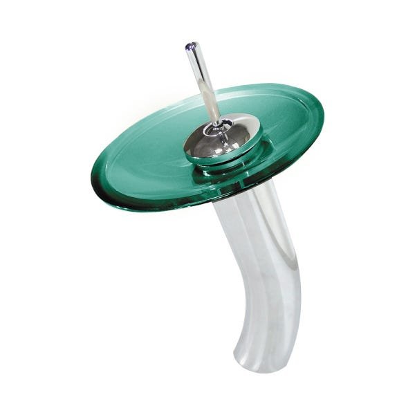 Combo 3 em 1 - Cuba de Vidro Oval 55cm Veneza + Torneira Ibiza + Válvula Beirute-verde - 3