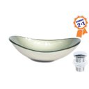 Ver imagem 2 de Combo 2 em 1 - Cuba de Vidro Oval 55cm Veneza + Válvula Beirute-champagne