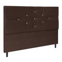 Ver imagem 1 de Cabeceira Camboriú Para Cama Box King 195 Cm Suede Marrom