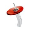 Combo 3 em 1 - Cuba de Vidro Oval 55cm Veneza + Torneira Ibiza + Válvula Beirute-vermelho Ferrari - 2