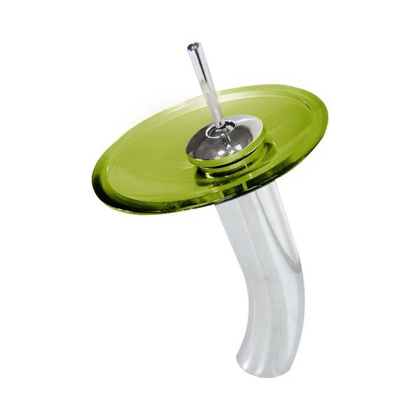 Combo 3 em 1 - Cuba de Vidro Oval 55cm Veneza + Torneira Ibiza + Válvula Beirute-verde Oliva - 2