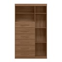 Ver imagem 3 de Cômoda Multiuso 1 Porta 6 Gavetas Maraba 1.6 Jatoba Santos Andirá