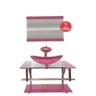 Gabinete de Vidro 70cm para Banheiro Irlanda Rosa - 2