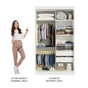 Ver imagem 4 de Guarda-Roupa Solteiro Madesa Tokio 2 Portas de Correr com Espelho 2 Gavetas Branco/Preto Cor:Branco/