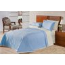 Kit Cobre Leito Requinte Re9casa Casal Queen 03 Peças Dupla Face - Cor Azul - 1