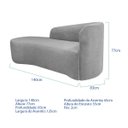 Ver imagem 3 de Kit Divã Recamier Orgânico França 140cm Lado Esquerdo e 2 Poltronas Amore Linho