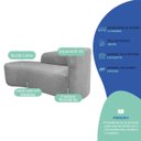 Ver imagem 4 de Kit Divã Recamier Orgânico França 140cm Lado Esquerdo e 2 Poltronas Amore Linho