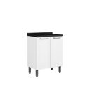 Ver imagem 1 de Gabinete Cozinha Aço com Tampo para Cozinha Compacta 70 Cm -bertolini