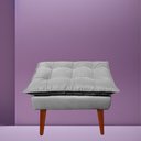 Ver imagem 5 de Kit 2 Puff Decorativo Opala Pés Palito Casa da Poltrona Cinza Claro