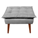 Ver imagem 2 de Kit 2 Puff Decorativo Opala Pés Palito Casa da Poltrona Cinza Claro