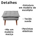 Ver imagem 3 de Kit 2 Puff Decorativo Opala Pés Palito Casa da Poltrona Cinza Claro