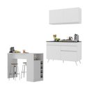 Ver imagem 1 de Cozinha Compacta com Bancada Americana 1 Porta Veneza Multimóveis Mp2207 Branco