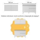 Ver imagem 5 de Cozinha Compacta com Bancada Americana 1 Porta Veneza Multimóveis Mp2207 Branco