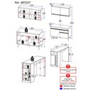 Ver imagem 3 de Cozinha Compacta com Bancada Americana 1 Porta Veneza Multimóveis Mp2207 Branco
