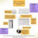 Ver imagem 2 de Cozinha Compacta com Bancada Americana 1 Porta Veneza Multimóveis Mp2207 Branco