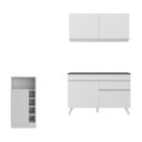 Ver imagem 6 de Cozinha Compacta com Bancada Americana 1 Porta Veneza Multimóveis Mp2207 Branco
