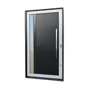 Ver imagem 1 de Porta Pivotante Alumínio Lambril Visione c/Pux.D.Elite Mix Preto 216x150 Brimak