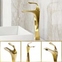 Ver imagem 1 de Torneira de Banheiro Lavabo Paris Monocomando Alta Dourada