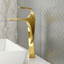 Ver imagem 5 de Torneira de Banheiro Lavabo Paris Monocomando Alta Dourada