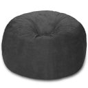 Ver imagem 1 de Puff Redondo 80x20 em Suede Cinza com Enchimento