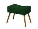 Ver imagem 3 de Kit Poltrona Decorativa Aurora + 1 Puff Retangular Suede Verde Pés Madeira Ms Decor