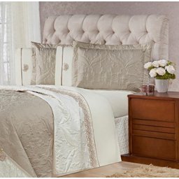 Kit Cobre Leito Topázio Re9casa Casal Super King 05 Peças Dupla Face - Cor Fendi - 2