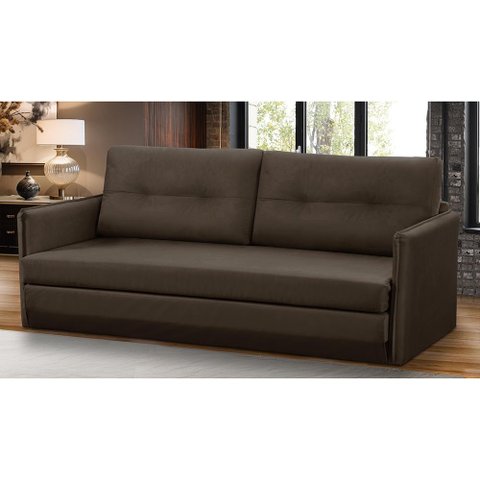 Sofá Cama 2 Lugares 1,50m Luisa Suede Adonai Estofados
