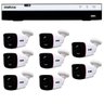 Kit Cftv DVR 3108 Intelbras 8 Câmeras Segurança Full HD 1080p HB-402 HB Tech 25 Metros 3,6mm  - 1
