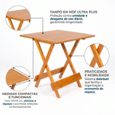 Ver imagem 3 de Mesa Dobrável 70x70cm em MDF Ultra Plus Mel Amarelo