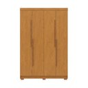 Ver imagem 2 de Guarda-Roupa Solteiro Bari 4 Portas 2 Gavetas 100% MDF Marrom/Cerejeira